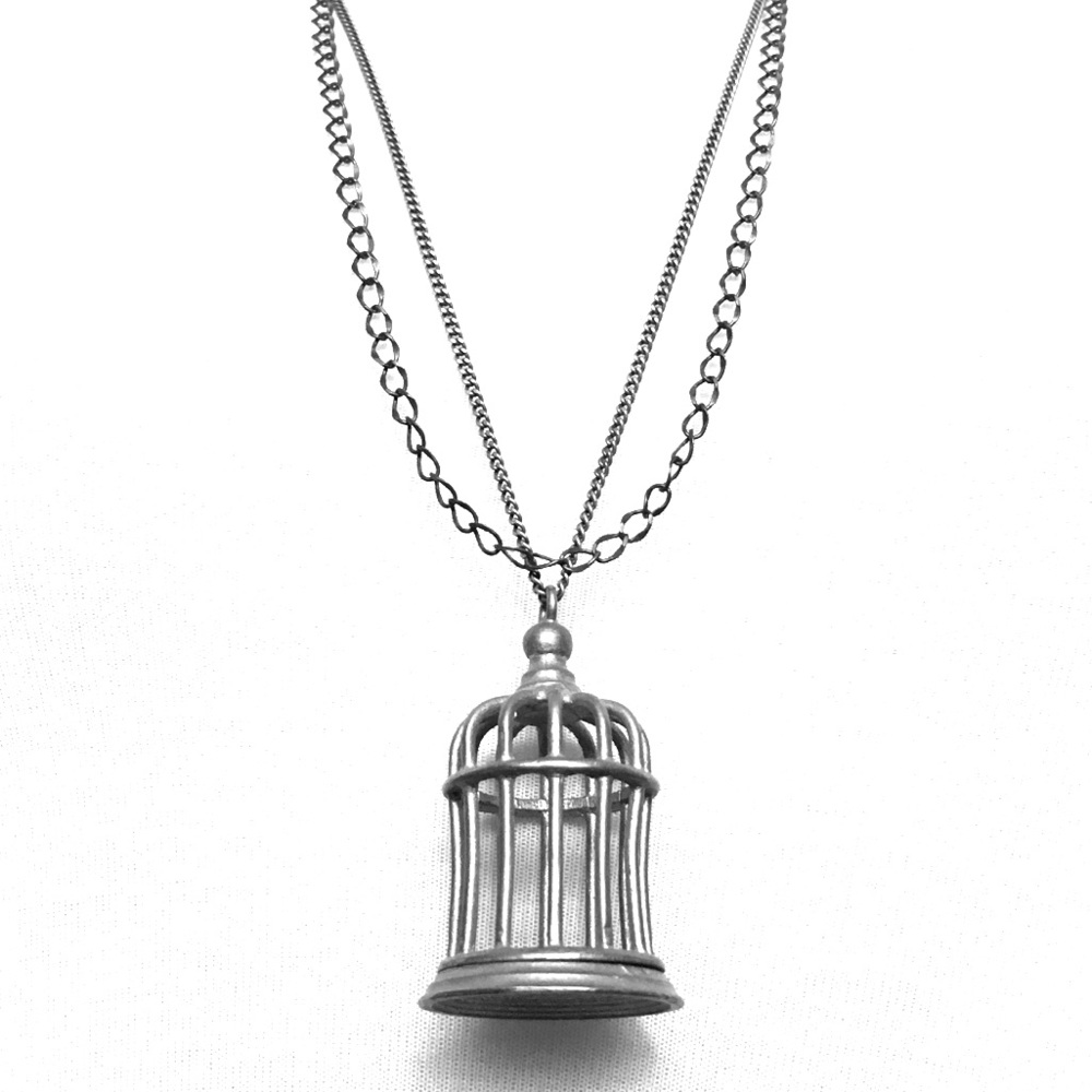 Bird cage necklace
